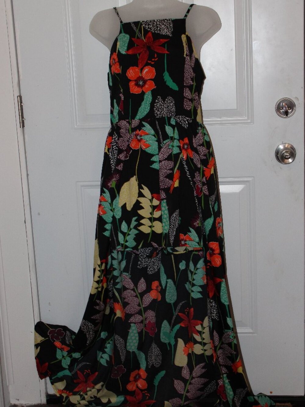 Band of Gypsies Womens Floral Maxi Romper Dress Skirt Overlay with shorts Medium
